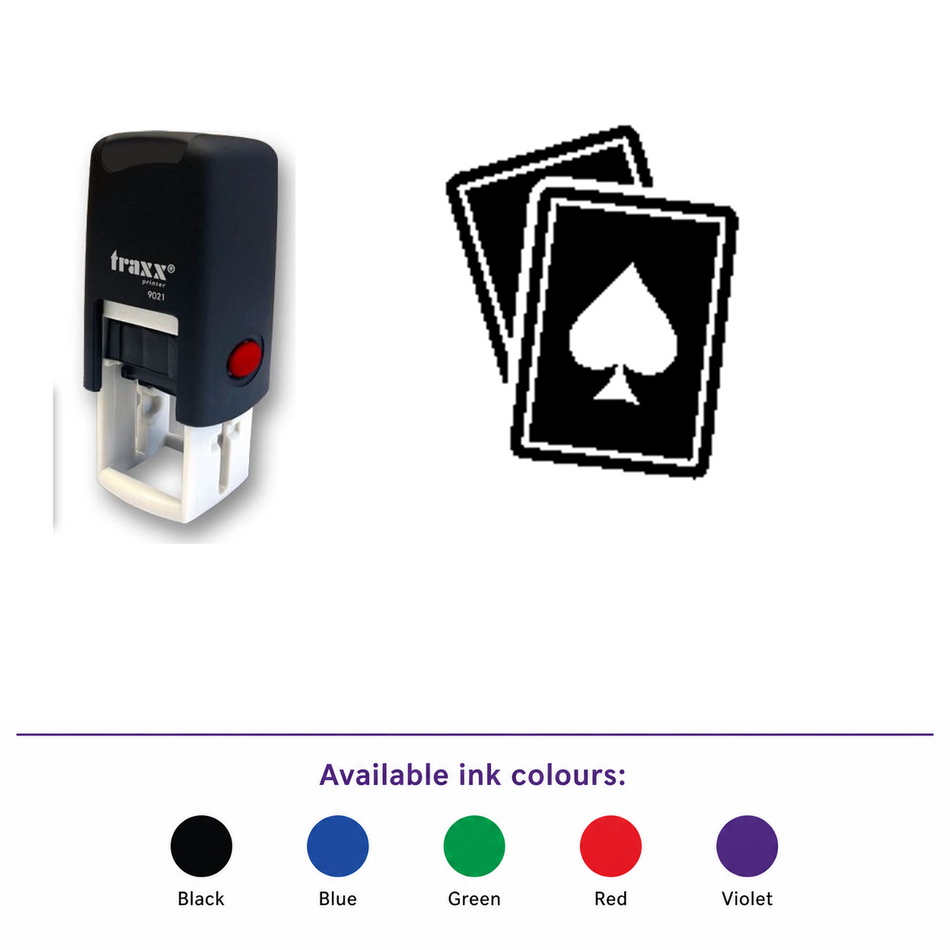 Traxx 9021 14 x 14mm Loyalty Stamp - Cards – smaller stamp, enlarged matching imprint and five available ink colours