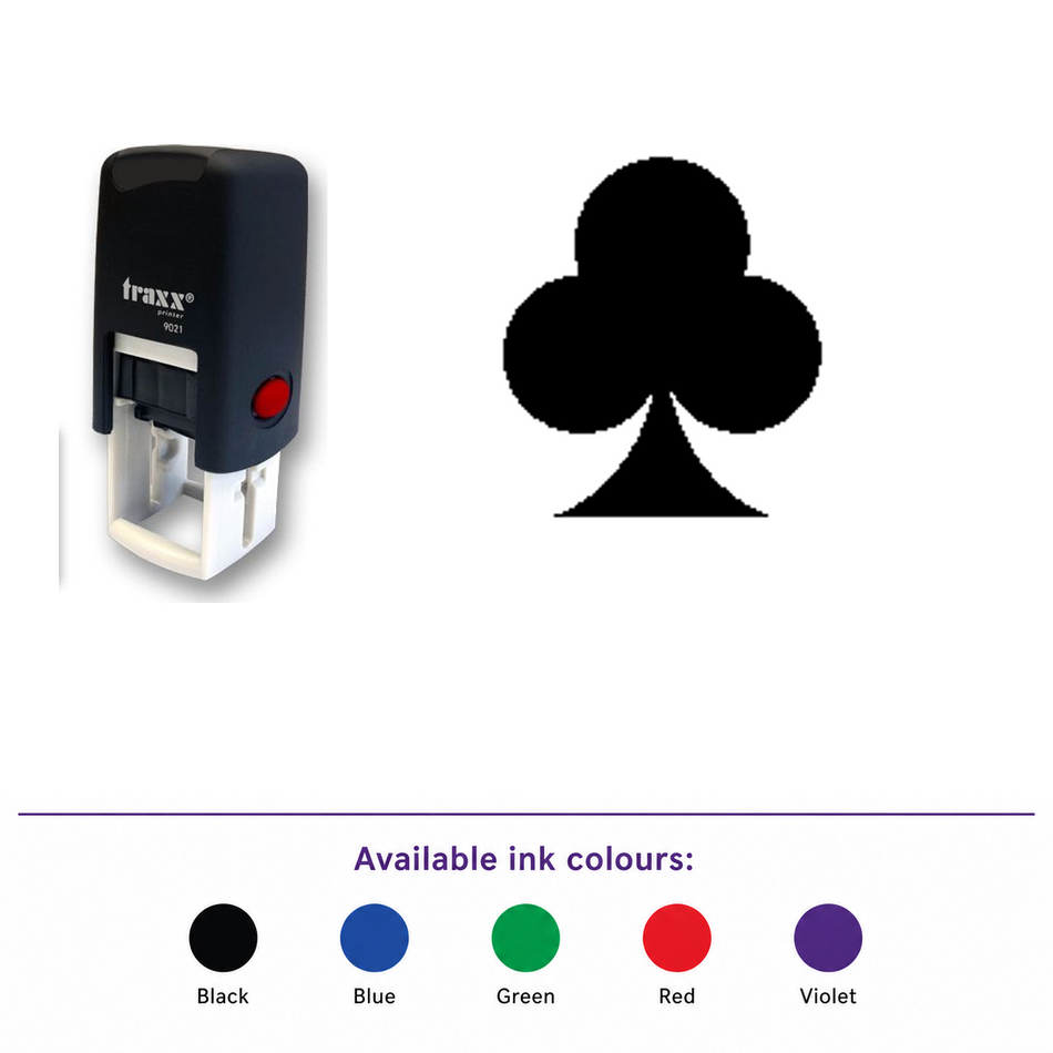 Traxx 9021 14 x 14mm Loyalty Stamp - Club – smaller stamp, enlarged matching imprint and five available ink colours