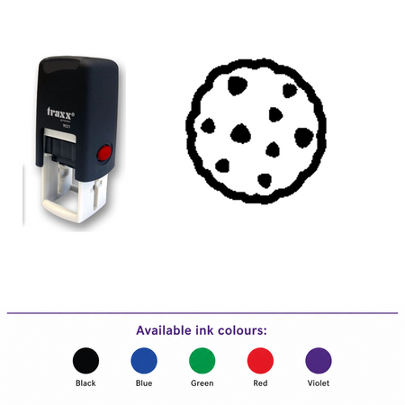 Traxx 9021 14 x 14mm Loyalty Stamp - Cookie – smaller stamp, enlarged matching imprint and five available ink colours
