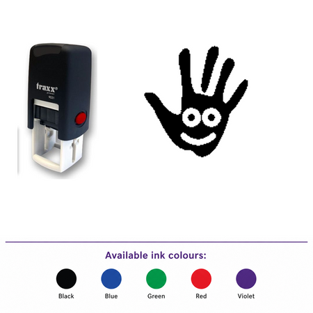 Traxx 9021 14 x 14mm Loyalty Stamp - Hand – smaller stamp, enlarged matching imprint and five available ink colours