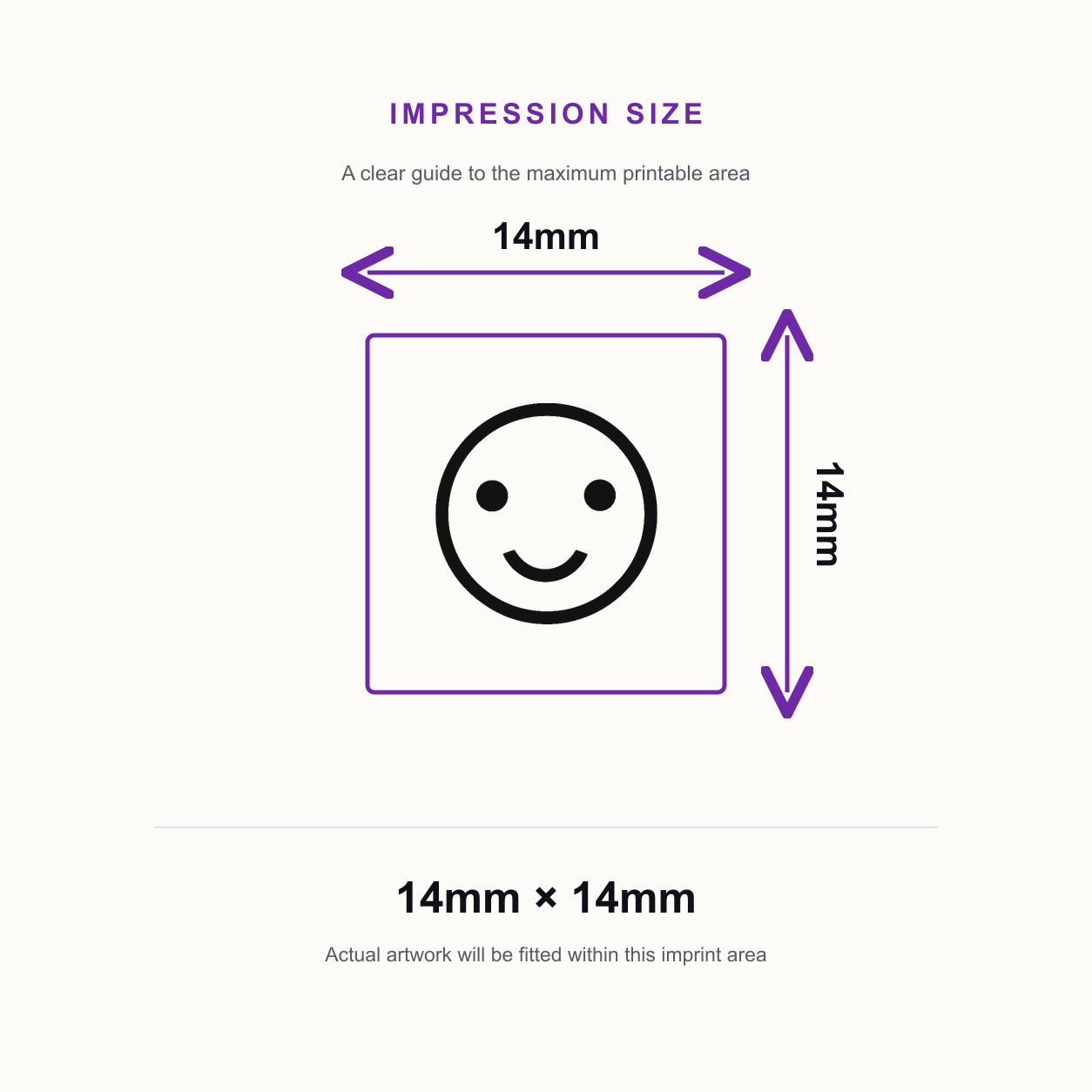 SD4U 9021 Loyalty Card Self Inking Rubber Stamp *Faces/Emoticons* – impression size guide 14mm × 14mm