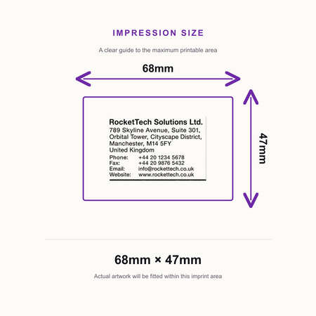 Large 10 Line Custom Text Stamp | 68 x 47mm | Trodat Professional Line 5208 – impression size guide 68mm × 47mm