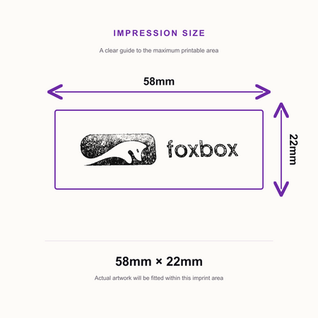 Trodat Printy 4913 | Logo Rubber Stamp | 58 x 22mm – impression size guide 58mm × 22mm