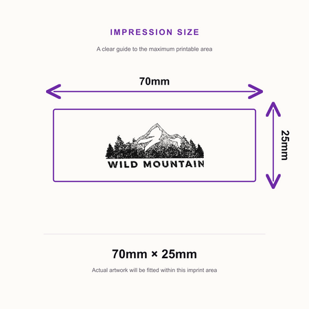 Trodat Printy 4915 | Logo Rubber Stamp | 70 x 25mm – impression size guide 70mm × 25mm