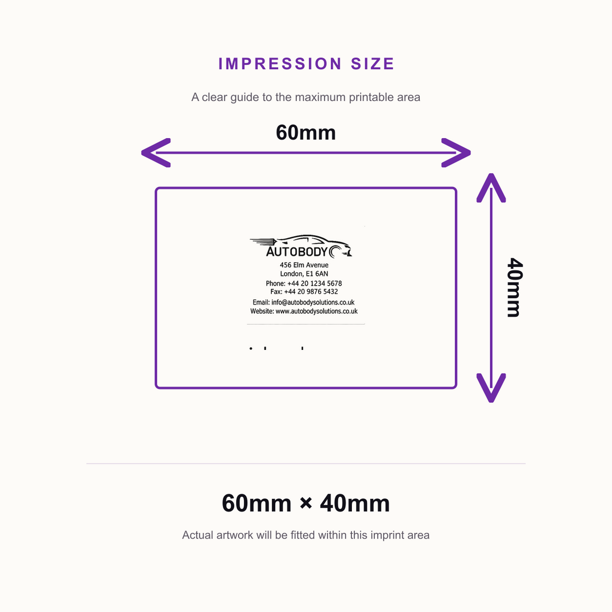 Custom Logo Rubber Stamp | Trodat 4927 9 Line Logo and Text Rubber Stamp 60 x 40mm. Self-Inking Business Branding Stamp – impression size guide 60mm × 40mm
