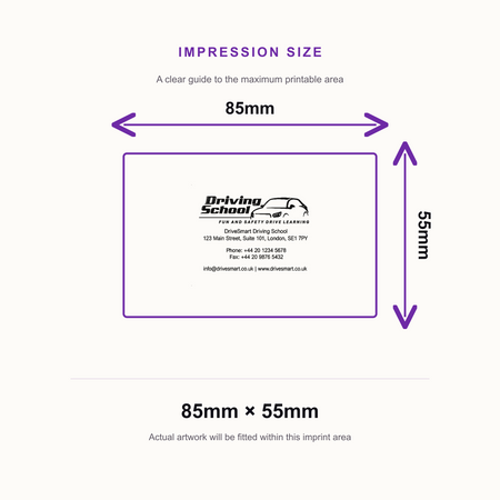 Very Large 12 Line Text & Logo Rubber Stamp | 85 x 55mm | Trodat Professional 5211 – impression size guide 85mm × 55mm