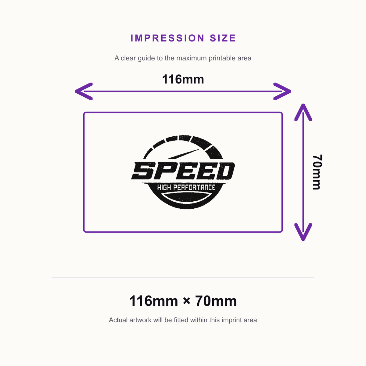 Extra Large Logo Rubber Stamp | 116 x 70mm | Trodat Professional 5212 – impression size guide 116mm × 70mm
