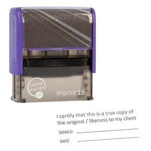 I Certify this is a True Copy Of The Original Rubber Stamp Traxx 9013 58 x 22mm