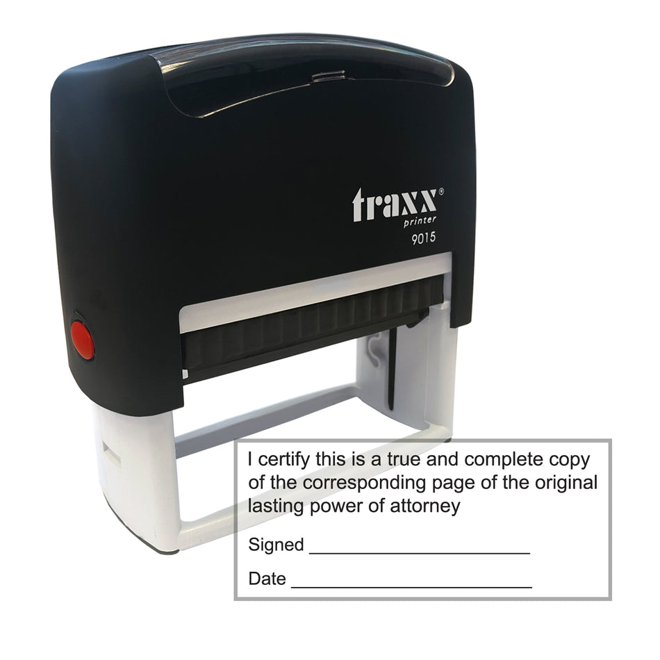 Original Lasting Power of Attorney Rubber Stamp - Traxx 9015 70 x 30mm