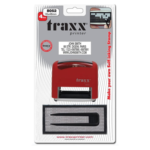 Traxx 8052 DIY Stamp Kit - Up to 4 Lines of Text