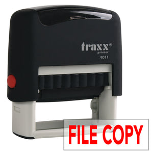 Traxx 9011 38 x 14mm Word Stamp - FILE COPY