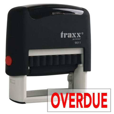 Traxx 9011 38 x 14mm Word Stamp - OVERDUE