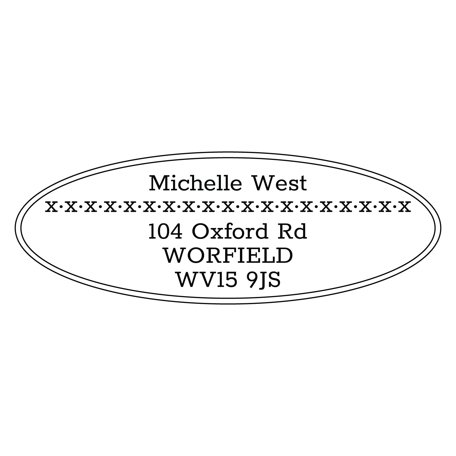 Large Personalised Stamp - Address 3