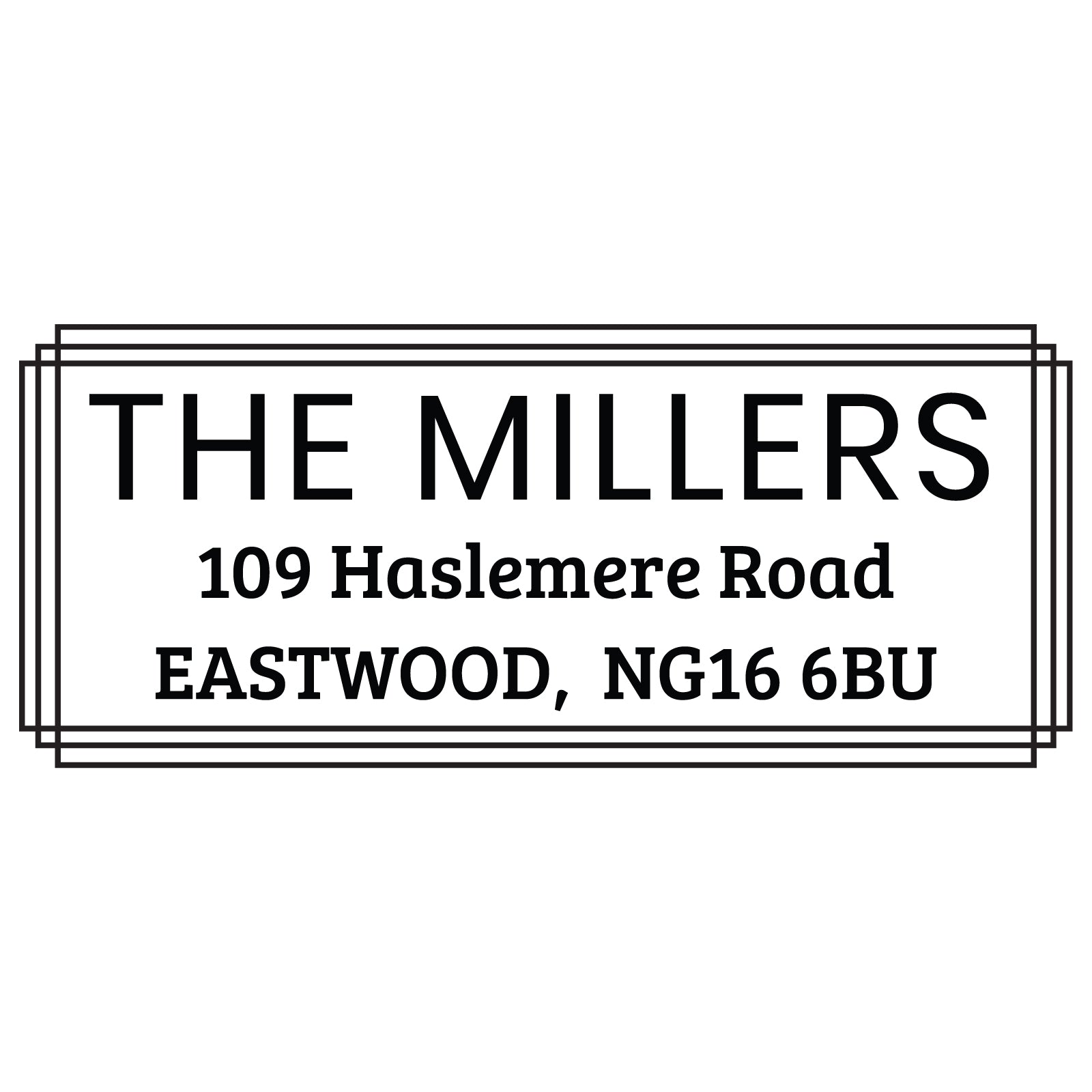X-Large Personalised Stamp - Address 5