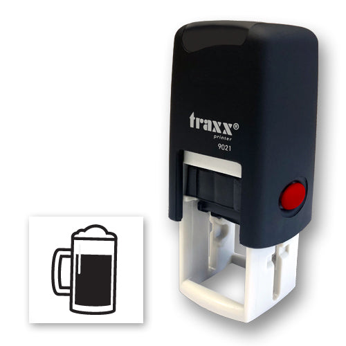 Traxx 9021 14 x 14mm Loyalty Stamp - Beer – Black