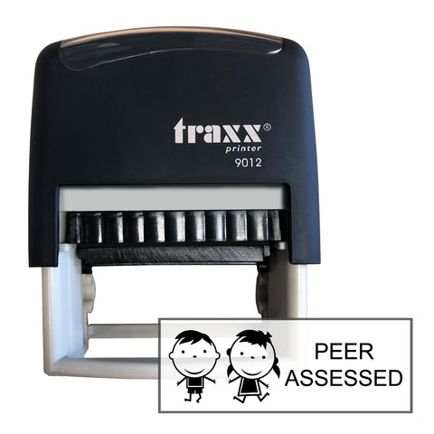 Traxx 9012 48 x 18mm Assessment Stamp - Peer Assessed