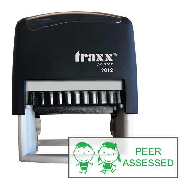 Traxx 9012 48 x 18mm Assessment Stamp - Peer Assessed