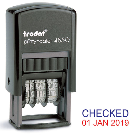Trodat 4850 Stock Date Stamp - CHECKED