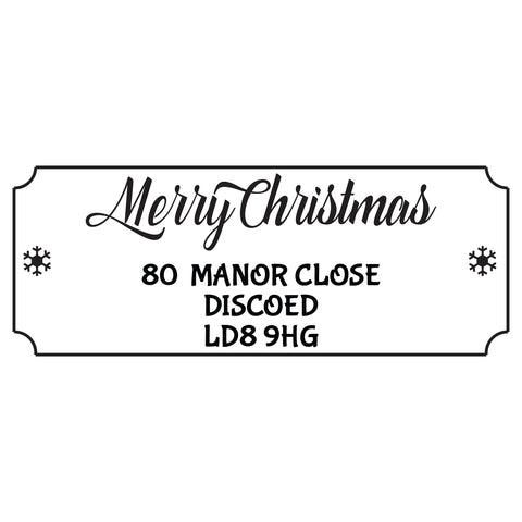 Merry Christmas Personalised Stamp with 3 Lines of Custom Text