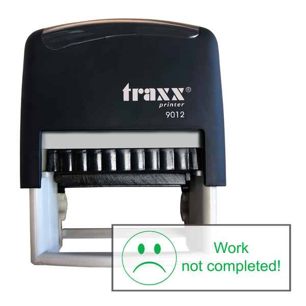 Traxx 9012 48 x 18mm Assessment Stamp - Work not completed