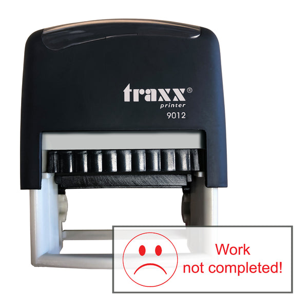 Traxx 9012 48 x 18mm Assessment Stamp - Work not completed