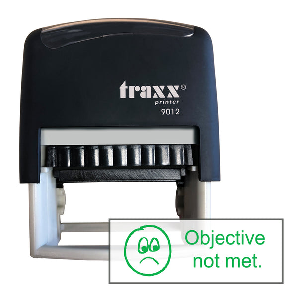 Traxx 9012 48 x 18mm Assessment Stamp - Objective not met