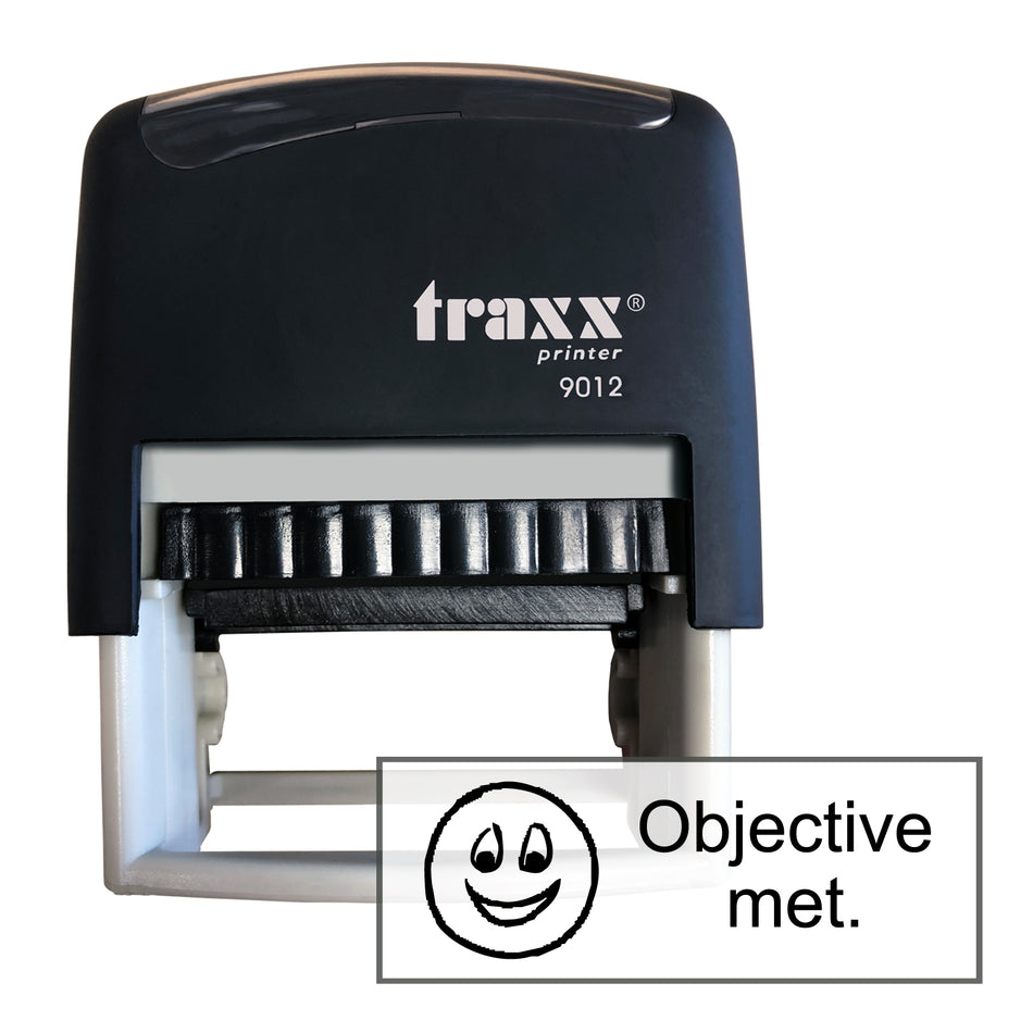 Traxx 9012 48 x 18mm Assessment Stamp - Objective met