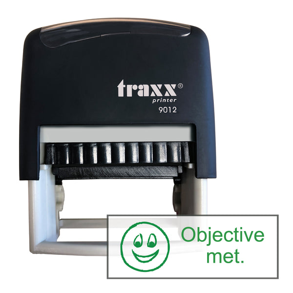 Traxx 9012 48 x 18mm Assessment Stamp - Objective met