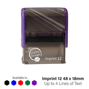 Imprint 12 48 x 18mm 4 Line Address Rubber Stamp from Stamp Design 4U