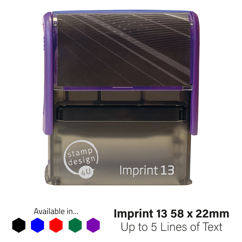 IMPRINT 13 5 Line Customised Personalised Address Stamp 58mm x 22mm