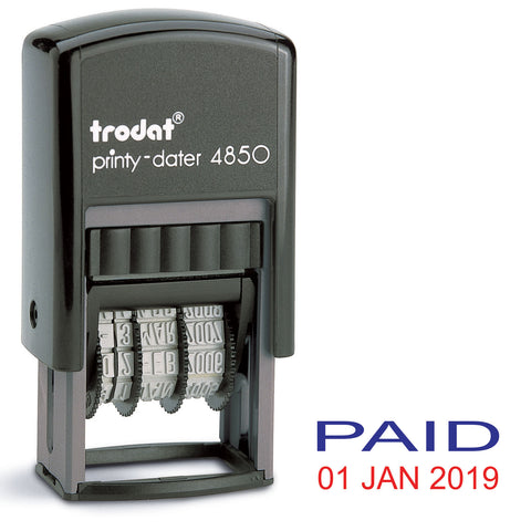 Trodat 4850 Stock Date Stamp - PAID