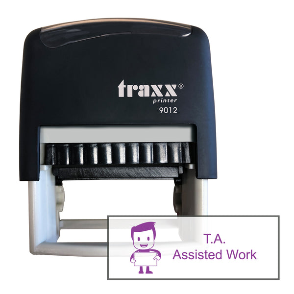 Traxx 9012 48 x 18mm Assessment Stamp - TA Assisted Work