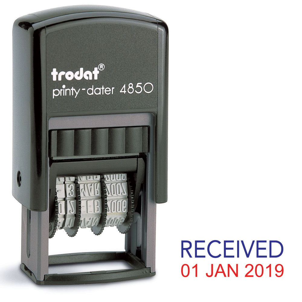 Trodat 4850 Stock Word Self Inking Date Stamp - RECEIVED