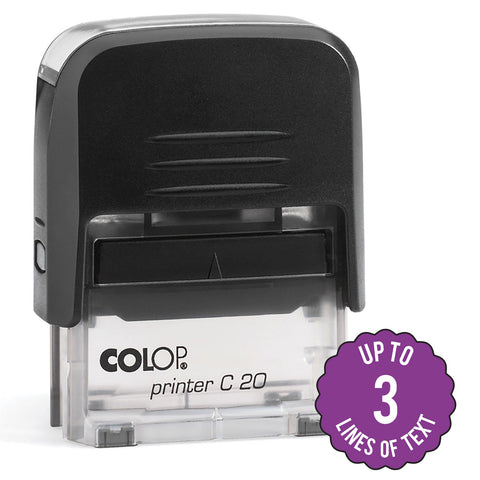 Custom Rubber Stamp Self Inking - Personalised with your Logo / Text- 38 x  14mm