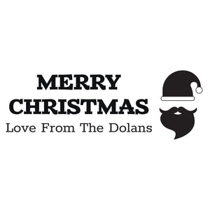 Merry Christmas Santa Design with 1 Line of Custom Text