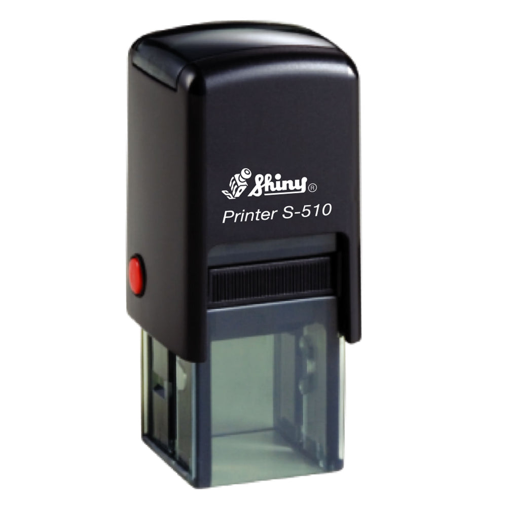Shiny S-510 12 x 12mm Loyalty Stamp - Logo – Black