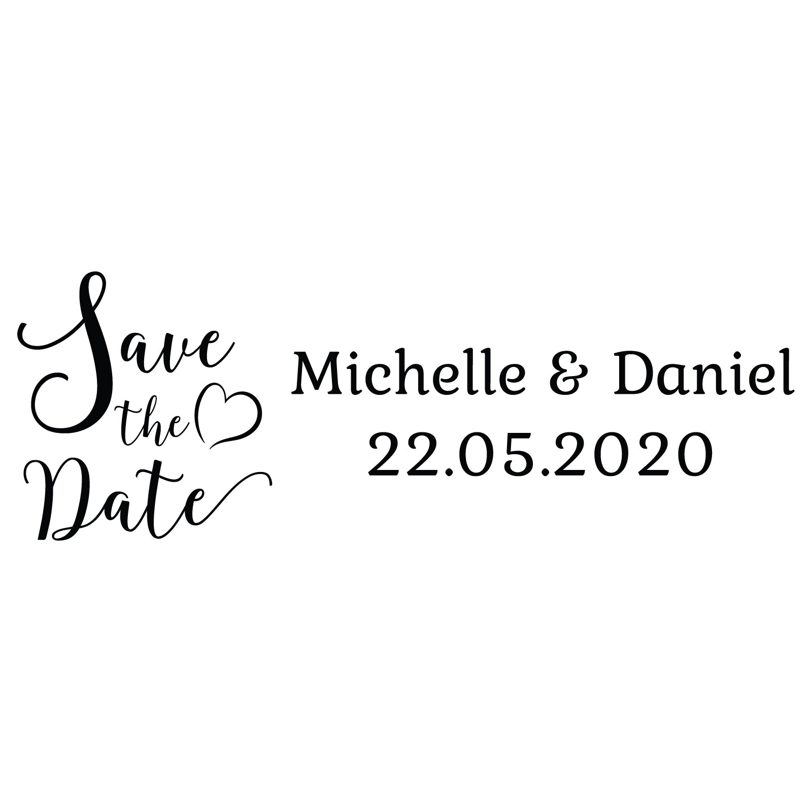 Small Personalised Stamp - Wedding 2
