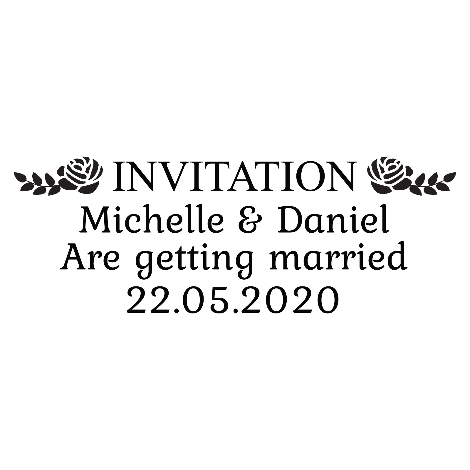 Small Personalised Stamp - Wedding 4