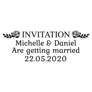 Small Personalised Stamp - Wedding 4