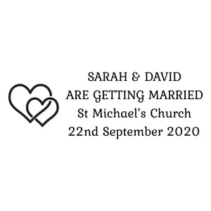 Medium Personalised Stamp - Wedding 1