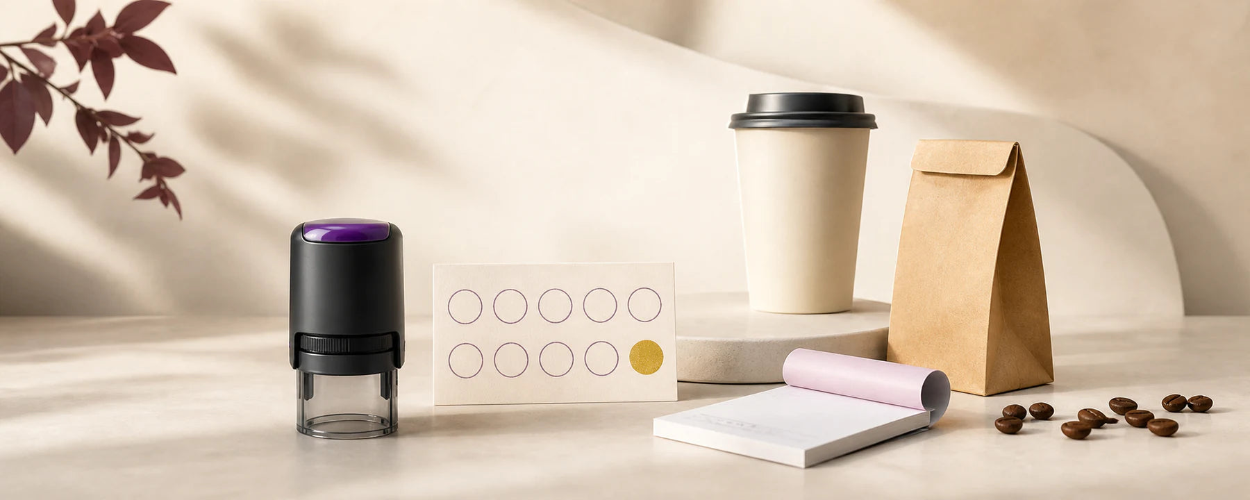 Stamps for cafes and bars