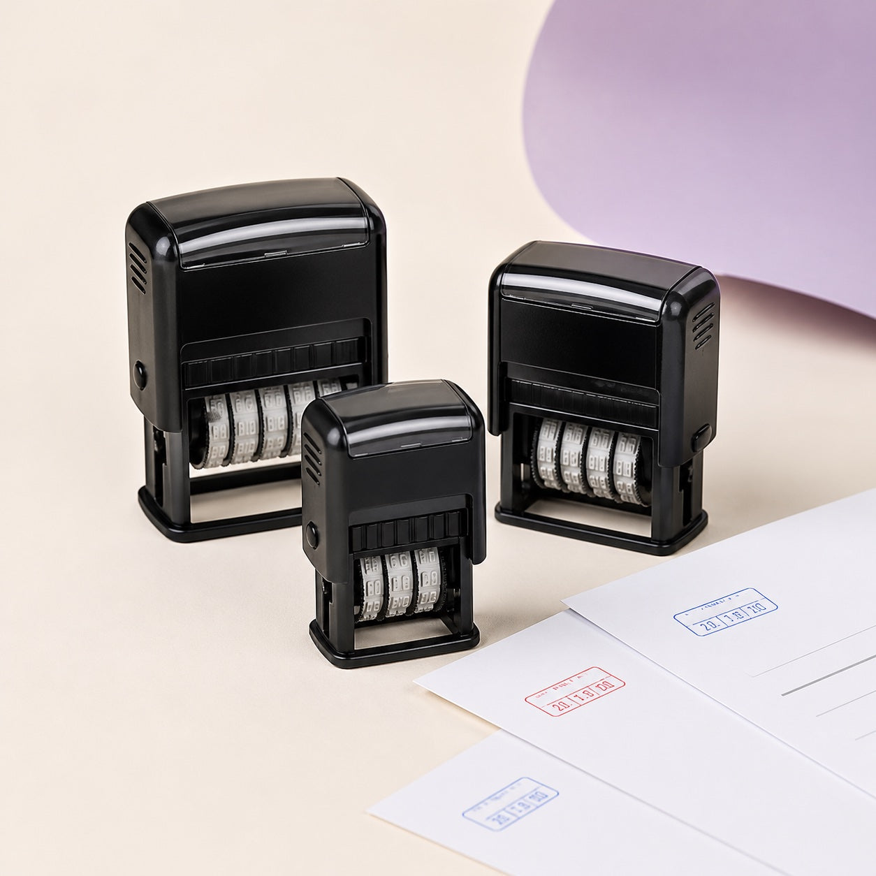 Ready-made office date stamps and dated document impressions