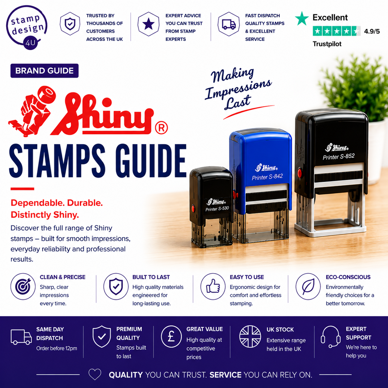 Shiny Rubber Stamp Guide guide