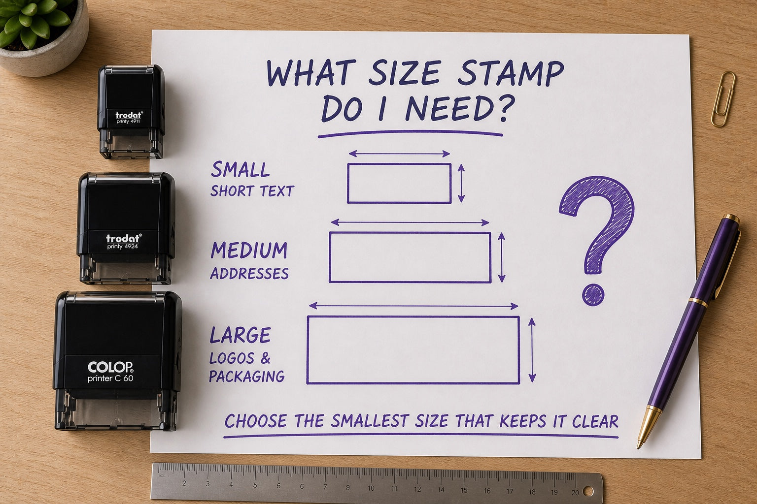 What Size Stamp Do I Need? guide image