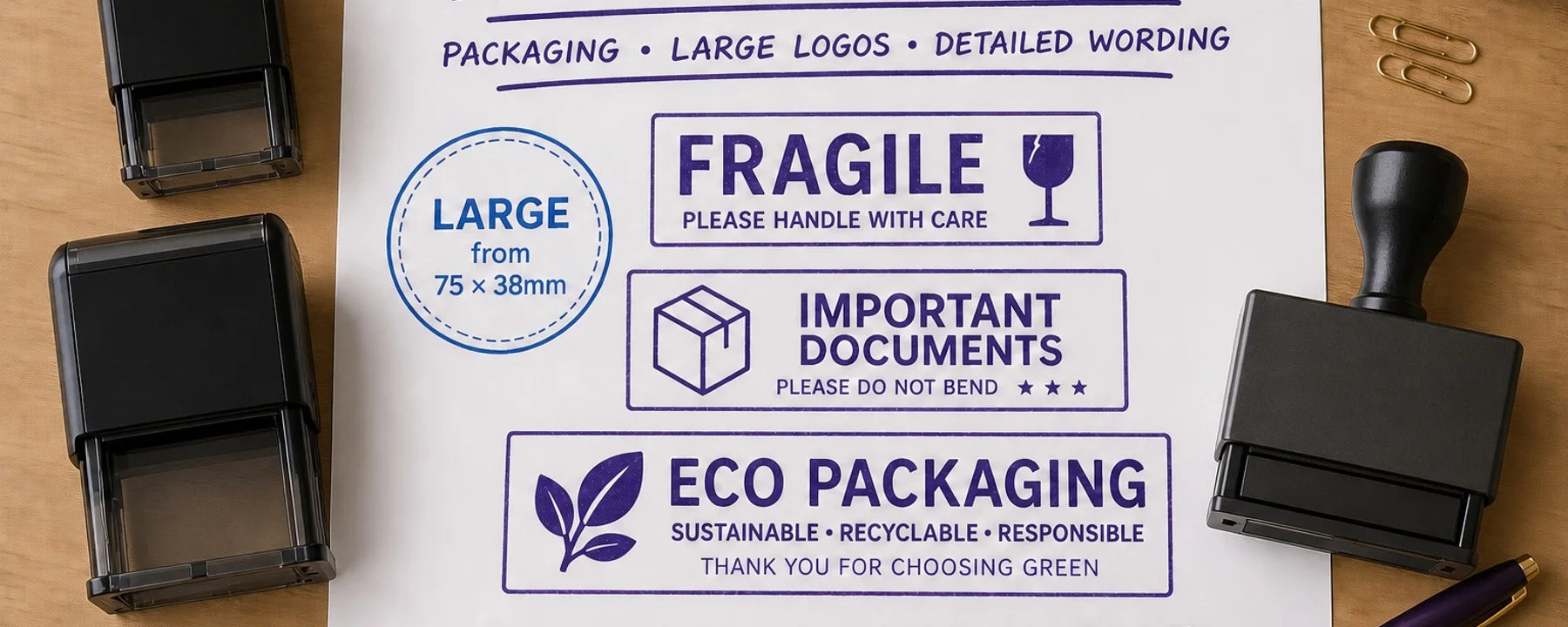 Large Rubber Stamp Size Guide guide